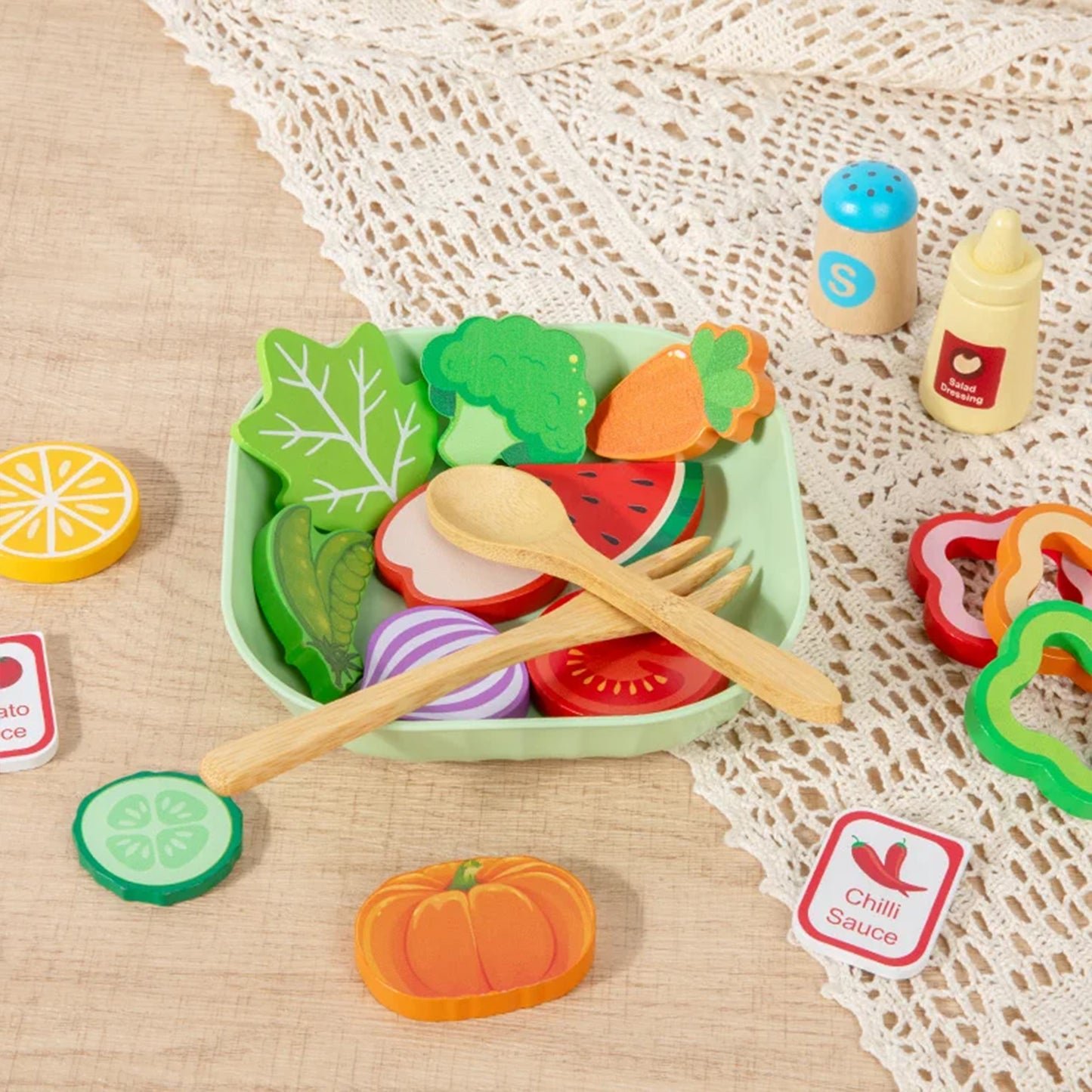 Jessruly®  for Kitchen – Realistic Salad Simulation Cooking Toys