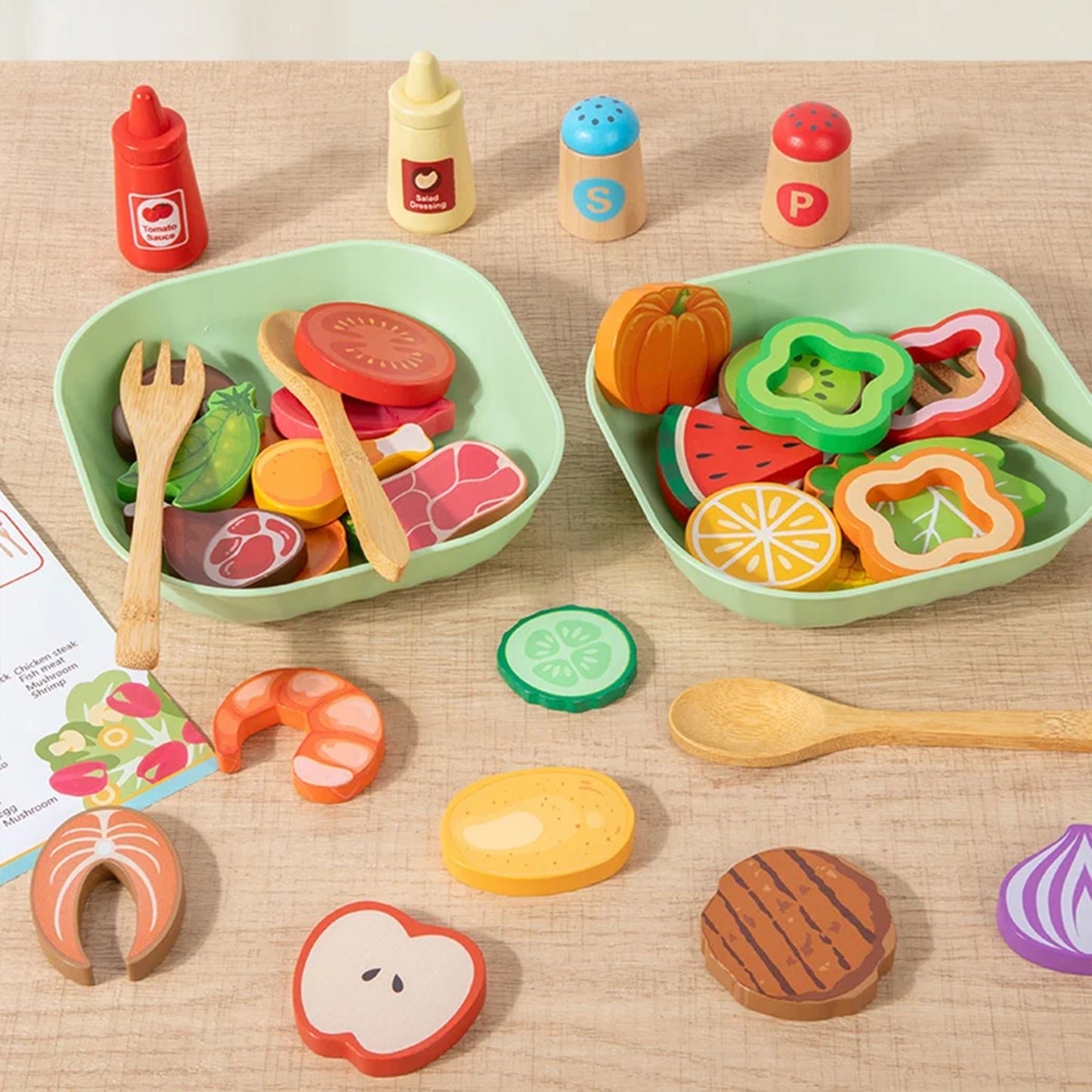 Jessruly®  for Kitchen – Realistic Salad Simulation Cooking Toys