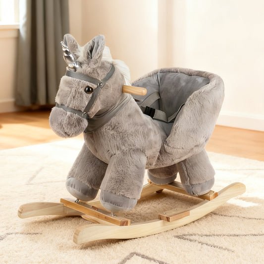 Jessruly® Grey Unicorn Rocking Horse