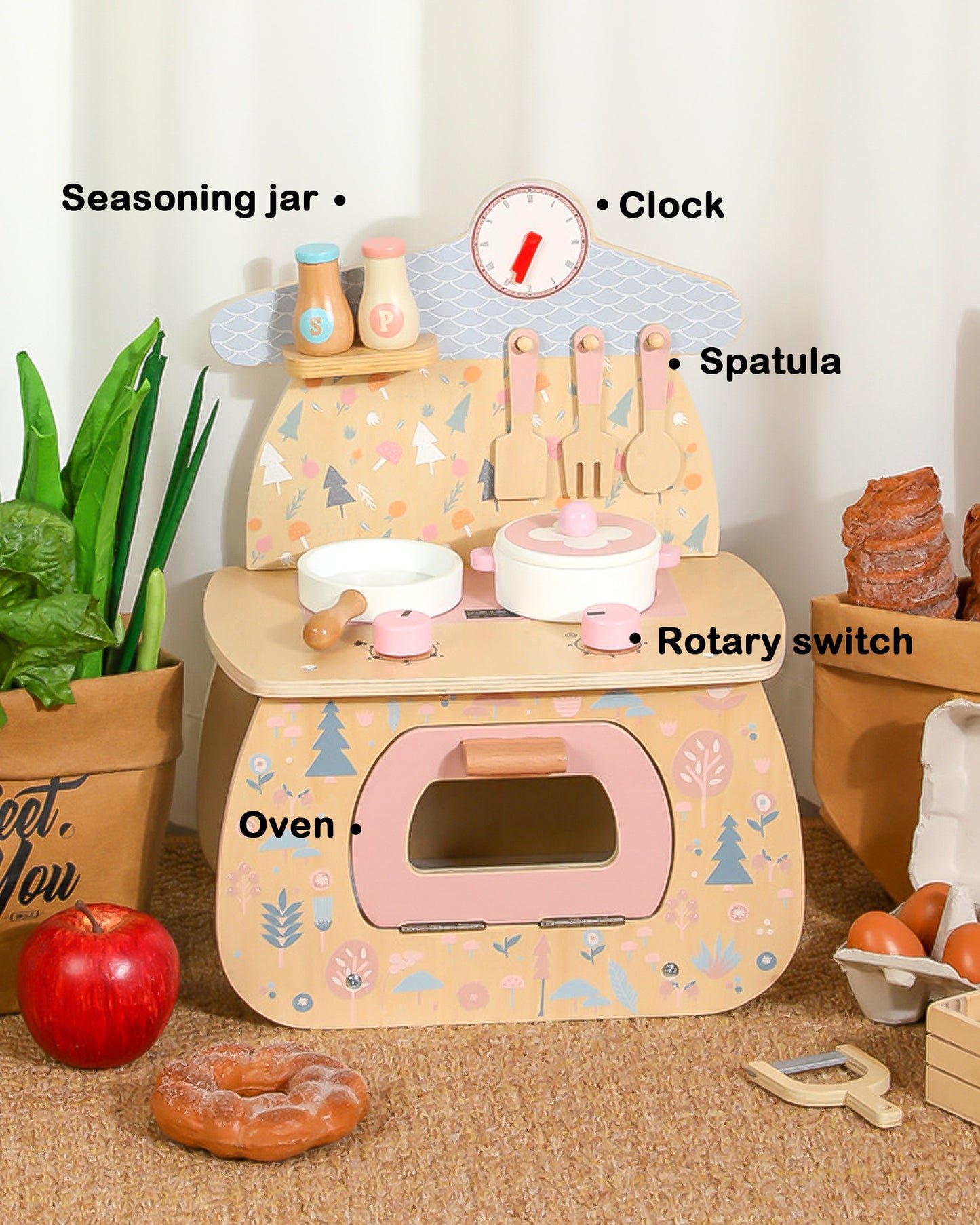 Jessruly® Toy Mushroom Kitchen Set