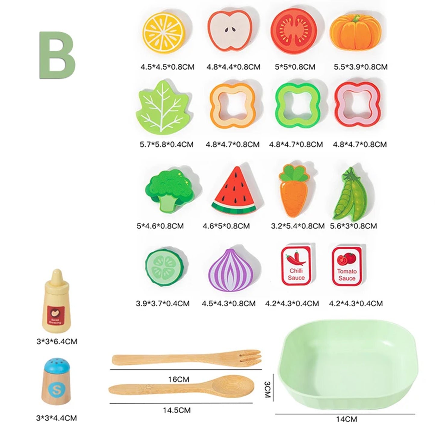 Jessruly®  for Kitchen – Realistic Salad Simulation Cooking Toys