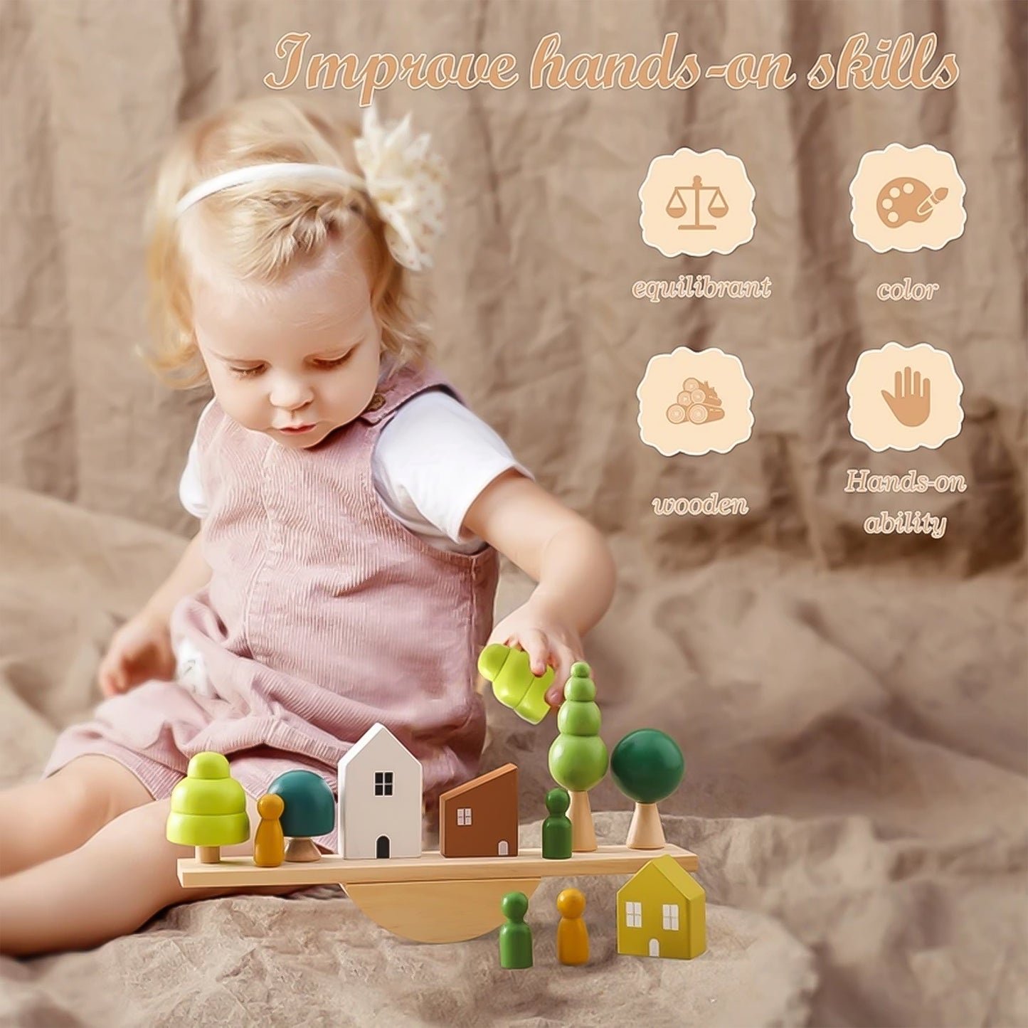 Jessruly® Wooden Forest House Balance Toy