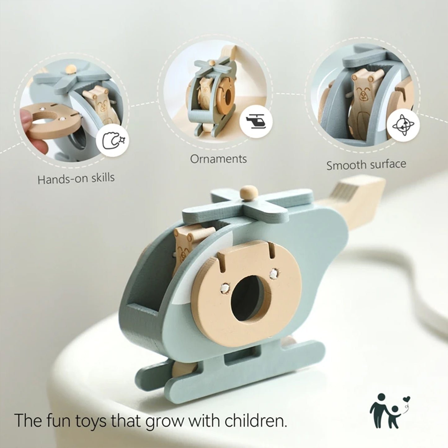 Jessruly® Wooden Airplane Toy