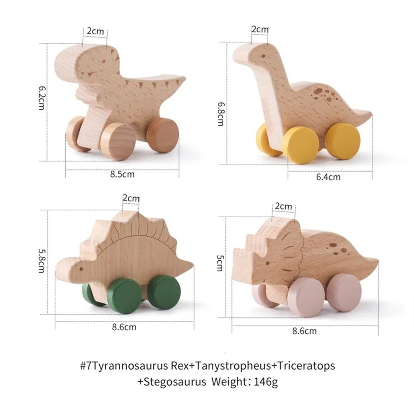 Jessruly® Wooden Push & Pull Cars