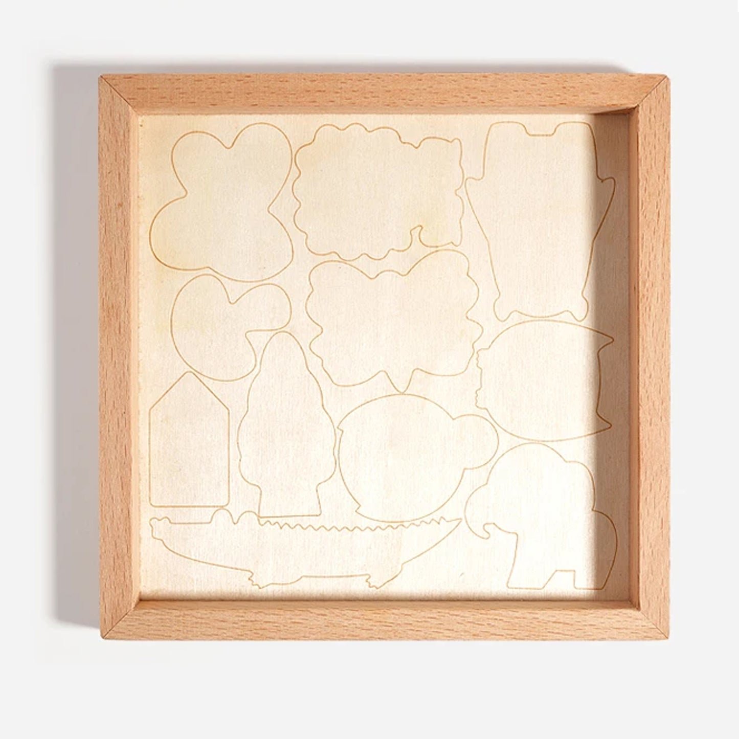 Jessruly® Wooden Safari Animal Puzzle Box