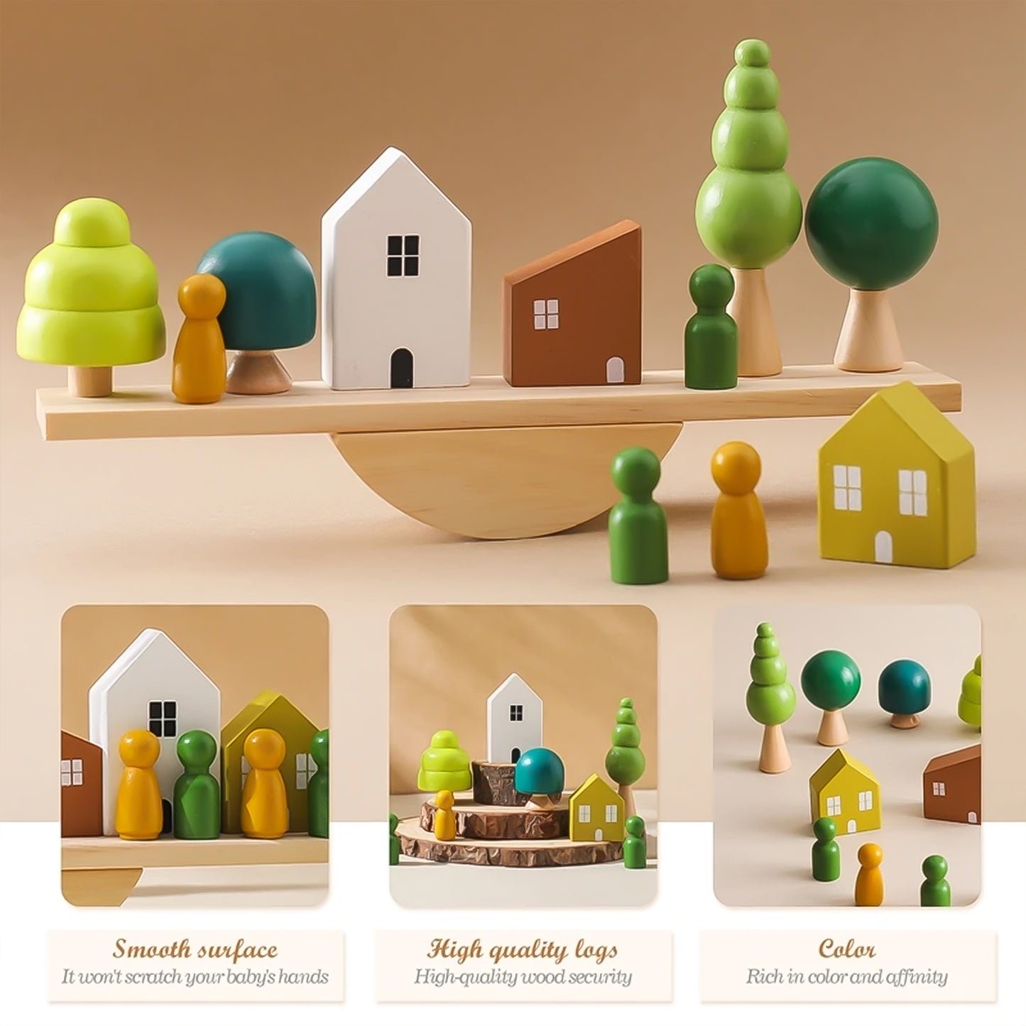 Jessruly® Wooden Forest House Balance Toy