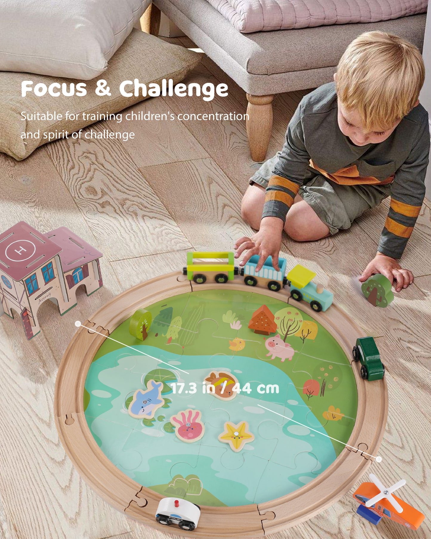 Jessruly® Wooden Train Track Set