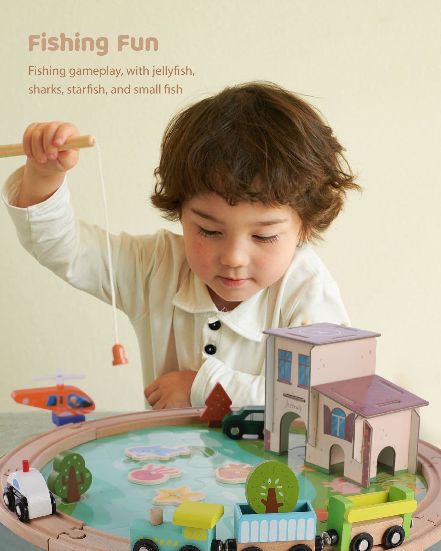 Jessruly® Wooden Train Track Set